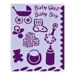 Трафарет пластиковый "Новорожденный", 25,5х20,5см.