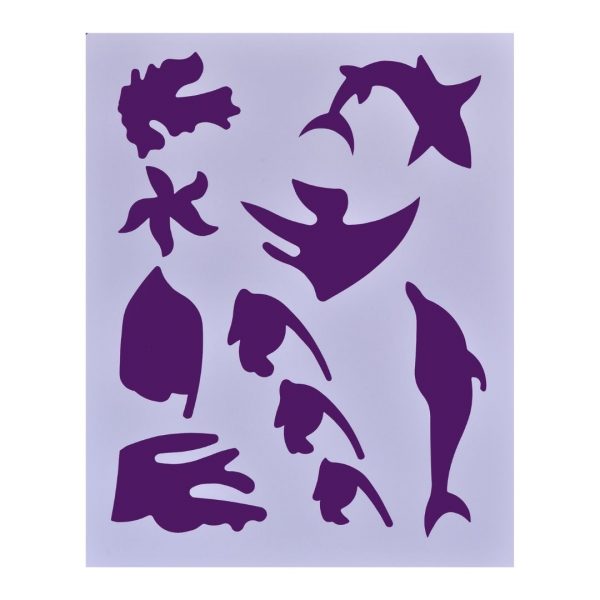 Трафарет пластиковый "Морские мотивы 2", 25,5х20,5см.