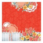 Бумага для скрапбукинга Decola "Яркий мотив №16", 15х15см.