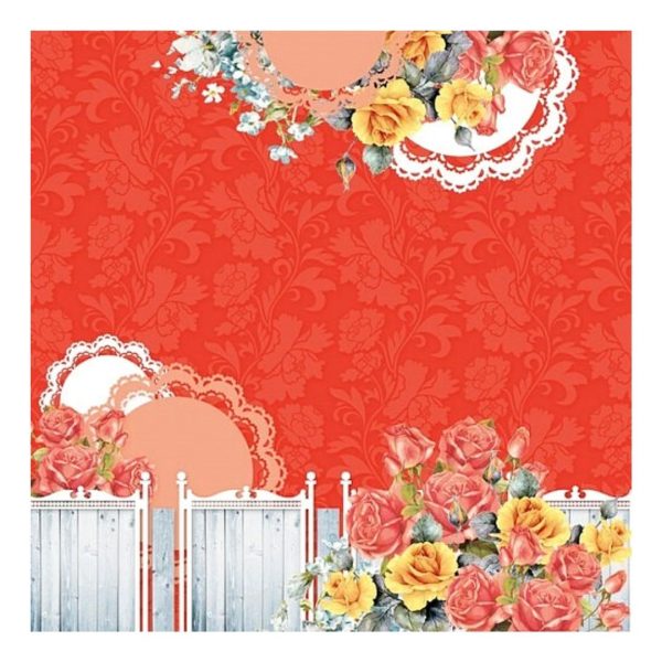 Бумага для скрапбукинга Decola "Яркий мотив №16", 15х15см.