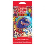 Карандаши акварельные ArtBerry с кистью, 12 цветов.