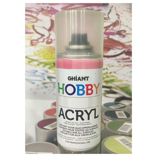 Ghiant Акриловая краска в аэрозоле Hobby, 150 мл, розовый