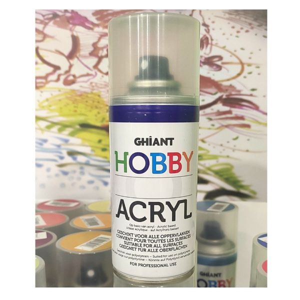 Ghiant Акриловая краска в аэрозоле Hobby, 150 мл, французский голубой