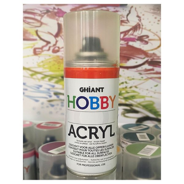 Ghiant Акриловая краска в аэрозоле Hobby, 150 мл, красный светлый