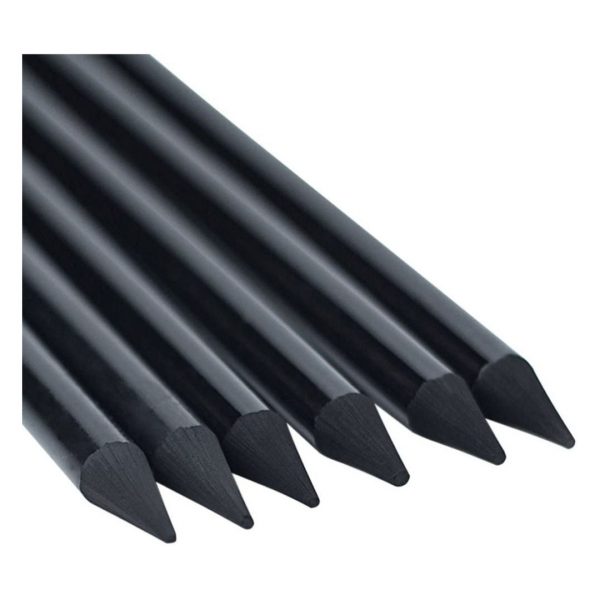 Карандаш угольный черный Peroci в лаке, средний.