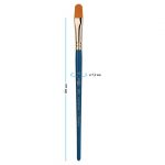 Кисть художественная синтетика Гамма "Галерея", плоскоовальная №10, короткая ручка