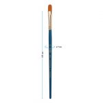 Кисть художественная синтетика Гамма "Галерея", плоскоовальная №8, короткая ручка