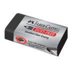 Ластик Faber-Castell "Dust-Free", прямоугольный, картонный футляр, 45*22*13мм, черный