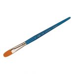 Кисть художественная синтетика Гамма "Галерея", плоскоовальная №14, короткая ручка