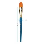 Кисть художественная синтетика Гамма "Галерея", плоскоовальная №24, короткая ручка