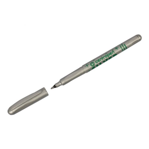 Маркер для декорирования Centropen "2670" серебро, пулевидный, 1мм.