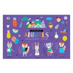 Альбом для рисования на скрепке "Забавные зверушки", А4, 12 листов, фиолетовый.