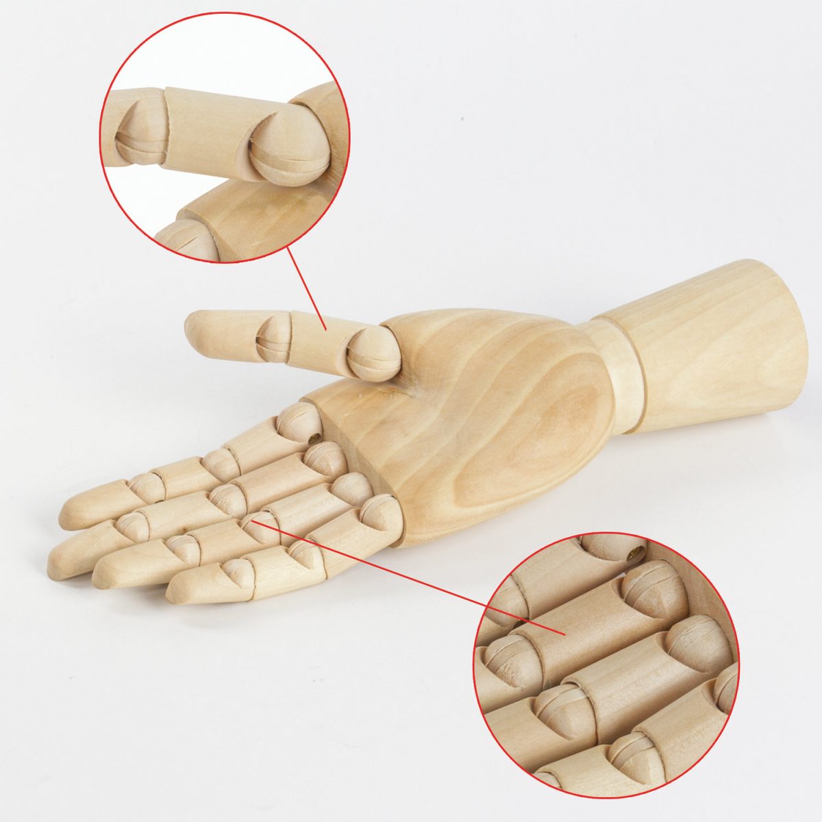 Манекен художественный BRAUBERG ART CLASSIC "РУКА", женская правая, дерево, высота 25см.