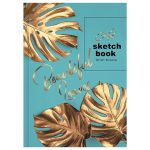 Скетчбук "Art leaves" белый блок 80листов, А5, 100 г/м2.