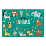 Альбом для рисования на скрепке "Забавные зверушки", А4, 12 листов, зеленый.