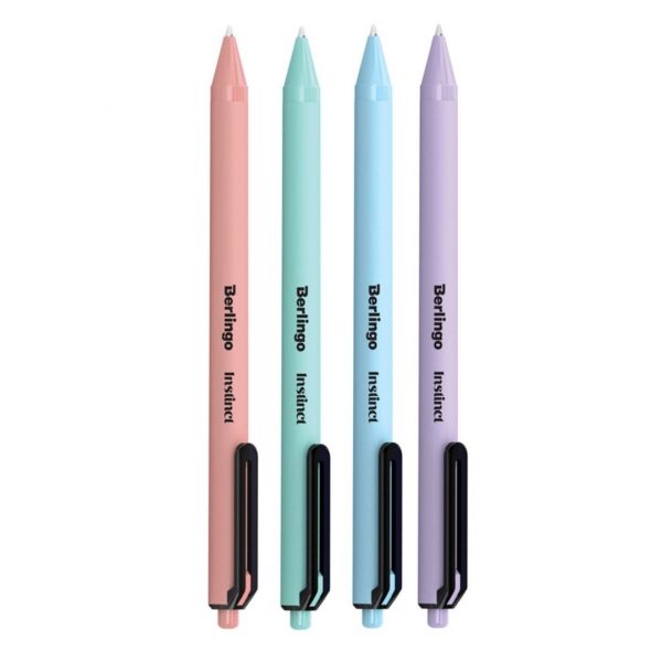 Ручка шариковая автоматическая Berlingo "Instinct", 0,7мм, синяя.