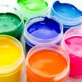Gouache paint isolated on a white Gouache paint isolated on a white background