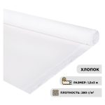 Холст в рулоне BRAUBERG ART DEBUT, 1,5x3 м, 280 г/м2, грунтованный, 100% хлопок, мелкое зерно