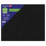 Холст черный на картоне (МДФ), 30х40 см, грунт, хлопок, мелкое зерно BRAUBERG ART CLASSIC
