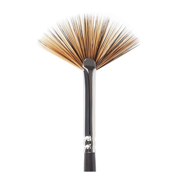 Кисть художественная проф. BRAUBERG ART CLASSIC, синтетика мягкая, веерная, № 4, длинная ручка