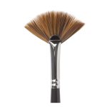 Кисть художественная проф. BRAUBERG ART CLASSIC, синтетика мягкая, веерная, № 8, длинная ручка