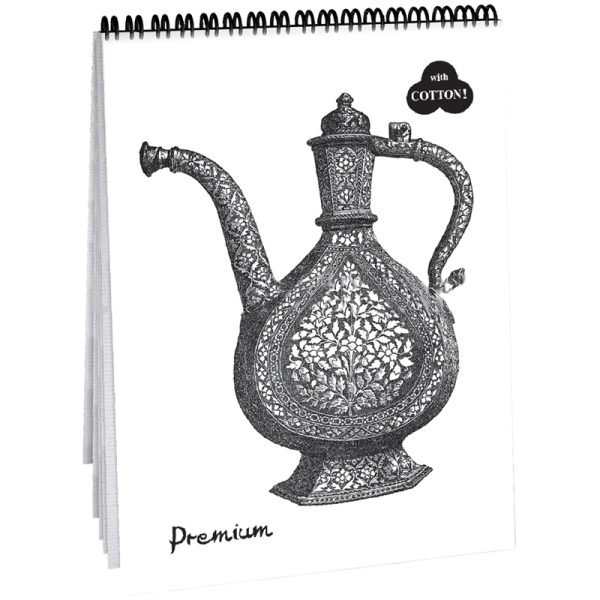 Блокнот для пастели на гребне "Palazzo" "Ice", белый лед, 160г/м2, 30л., А5.