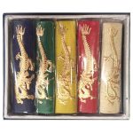 Набор сухой туши для каллиграфии, 5 цветов (насыщенные оттенки), брикеты 80x20x8 мм, 20г.