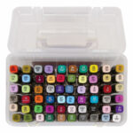 Маркеры для скетчинга двусторонние BRAUBERG ART DEBUT "BLACK", НАБОР 60 шт., пластиковый кейс.