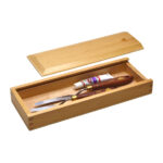 Пенал деревянный (вяз) для кистей, 27x10,5x3,5см