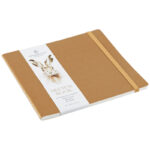 Скетчбук для акварели 20л. 190*190 Greenwich Line, золотой, 200 г/м2, на резинке