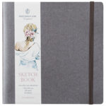 Скетчбук для акварели 20л. 190*190 Greenwich Line, серебряный, 200 г/м2, на резинке