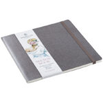 Скетчбук для акварели 20л. 190*190 Greenwich Line, серебряный, 200 г/м2, на резинке