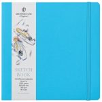 Скетчбук для акварели Greenwich Line, лазурный, 100% хлопок, 200 г/м2, 18 л. 200х200см.