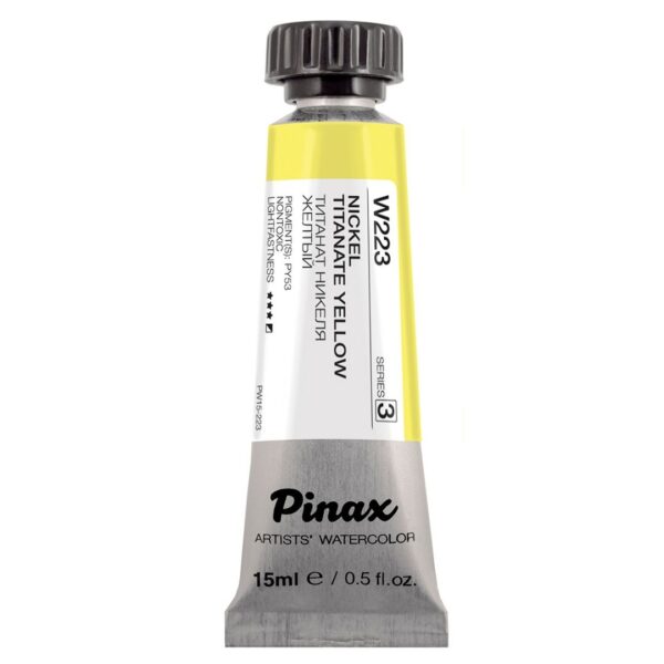 Акварель Pinax Ser.3 - W223, Титанат никеля желтый, туба 15мл.