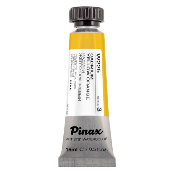 Акварель Pinax Ser.3 - W225, Кадмий желто-оранжевый, туба 15мл.
