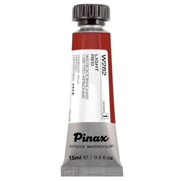 Акварель Pinax Ser.1 - W282, Железоокисная светло-красная, туба 15мл.