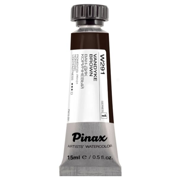 Акварель Pinax Ser.1 - W291, Ван-Дик коричневый, туба 15мл.