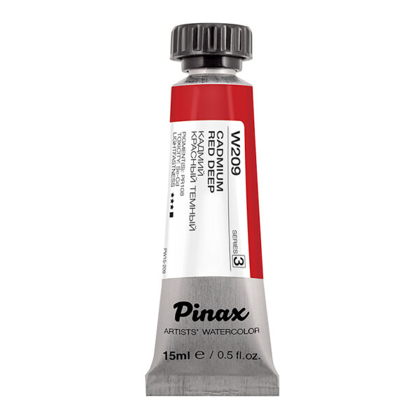 Акварель Pinax Ser.3 - W209, Кадмий красный темный, туба 15мл.