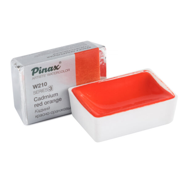 Акварель Pinax в кювете, Ser.3-W210 Кадмий Красно-Оранжевый, 2.5мл.
