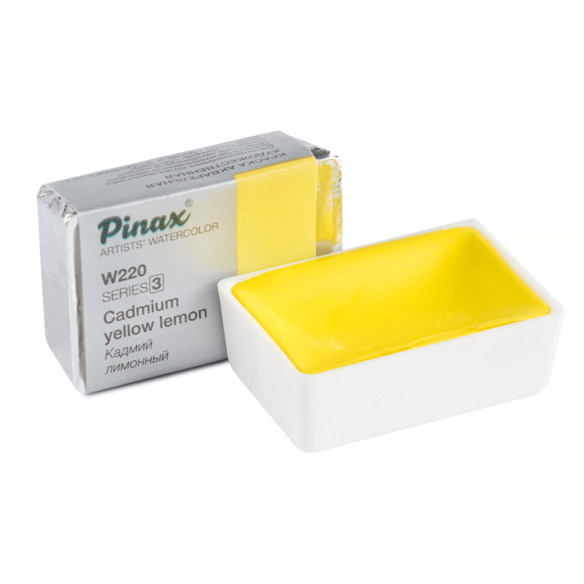 Акварель Pinax в кювете, Ser.3-W220 Кадмий Лимонный, 2.5мл.