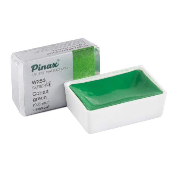 Акварель Pinax в кювете, Ser.3-W253 Кобальт Зеленый, 2.5мл.