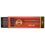 Сепия Koh-I-Noor "Gioconda", коричневая светлая, стержень, 5,6мм, 6 штук, пластиковый короб.