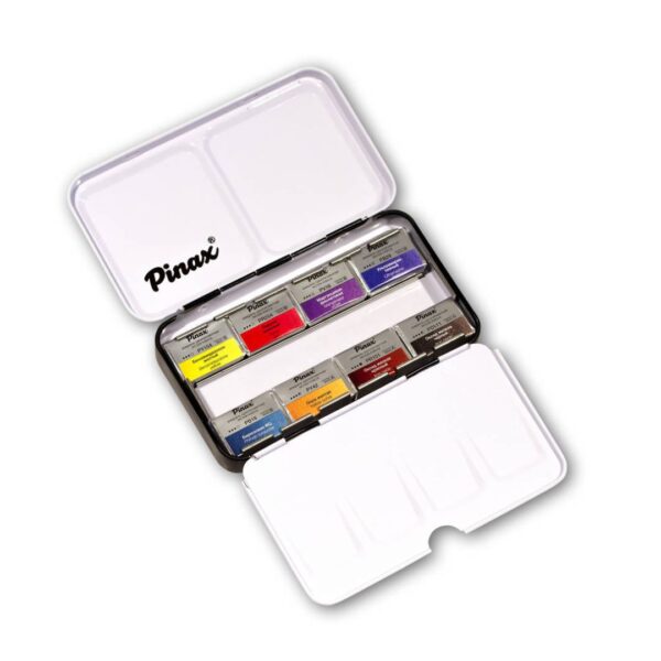 Набор акварели Pinax Extra 8 кювет в металлическом пенале №1