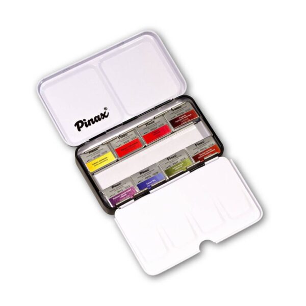 Набор акварели Pinax Extra 8 кювет в металлическом пенале №2