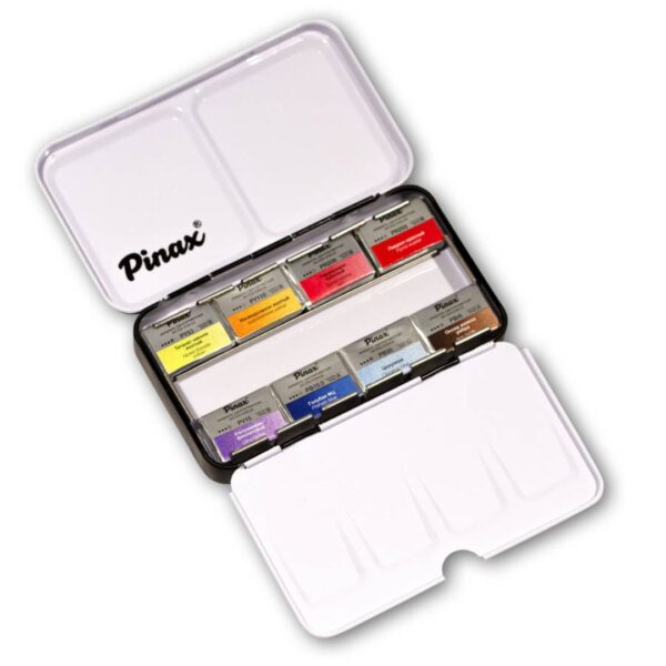 Набор акварели Pinax Extra 8 кювет в металлическом пенале №3