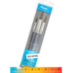 Набор кистей Pinax CREATIVE (имитация белки) синтетика 3 шт. КРУГЛЫЕ