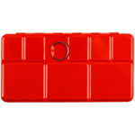 Пенал для акварели "Гамма" металлический, на 35 кювет, красный, 22,5*11,5*2,5см.
