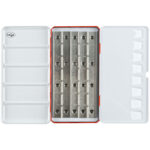 Пенал для акварели "Гамма" металлический, на 35 кювет, красный, 22,5*11,5*2,5см.