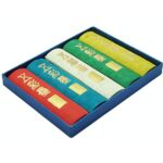 Набор сухой туши для каллиграфии, 5 цветов (приглушенные оттенки), брикеты 105x25x10 мм, 47 г.