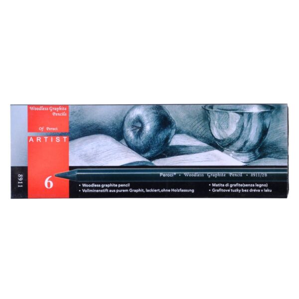 Набор графита натурального Peroci "ассорти", 6 шт., (2Н, НВ, 2В, 4В, 6В, 8В)